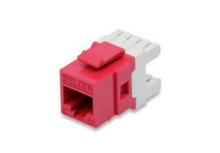 Jack de Red Belden Cat6a RJ-45 Rojo/Blanco