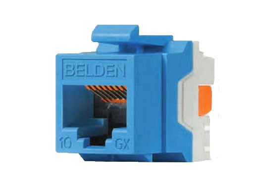 Jack de Red Belden Cat6a RJ-45 Azul