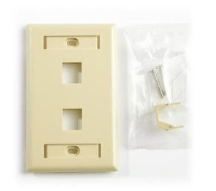 Belden Placa de Pared 2 Puertos Marfil - SILYMX