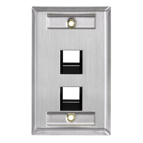 Placa de Pared Belden KeyConnect 2 Puertos Plata - SILYMX