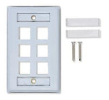 Placa de Pared Belden KeyConnect 6 Puertos Gris - SILYMX
