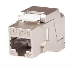 Jack de Red Belden Blindado Cat6 RJ-45 Gris