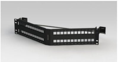Panel de Parcheo Angulado Belden de 48 Puertos 2U Negro - SILYMX