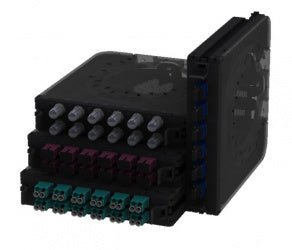 Belden Panel de 6 Adaptadores de Fibra Óptica LC Dúplex Negro FC4X06LDFS - SILYMX