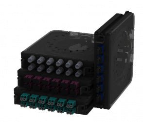 Belden Panel de Parcheo Fibra Óptica OM4 SC 6 Puertos Negro FC4X06SDFS - SILYMX