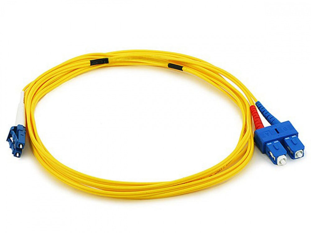 Belden Cable Fibra Óptica OS2 Dúplex LC Macho - SC Macho 2 Metros Amarillo/Azul FPSLDSD002M