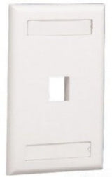 Panduit Placa Frontal Vertical NetKey de Montaje Empotrado 1 Salida Blanco - SILYMX