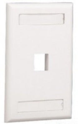 Panduit Placa Frontal Vertical NetKey de Montaje Empotrado 1 Salida Blanco - SILYMX