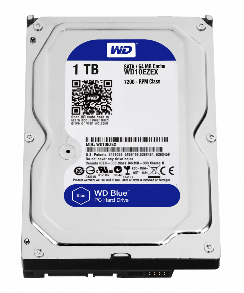 Disco Duro Interno de1 TB 7200RPM Western Digital WD Caviar Blue 3.5'' SATA III 6 Gbit/s 64MB Cache - SILYMX