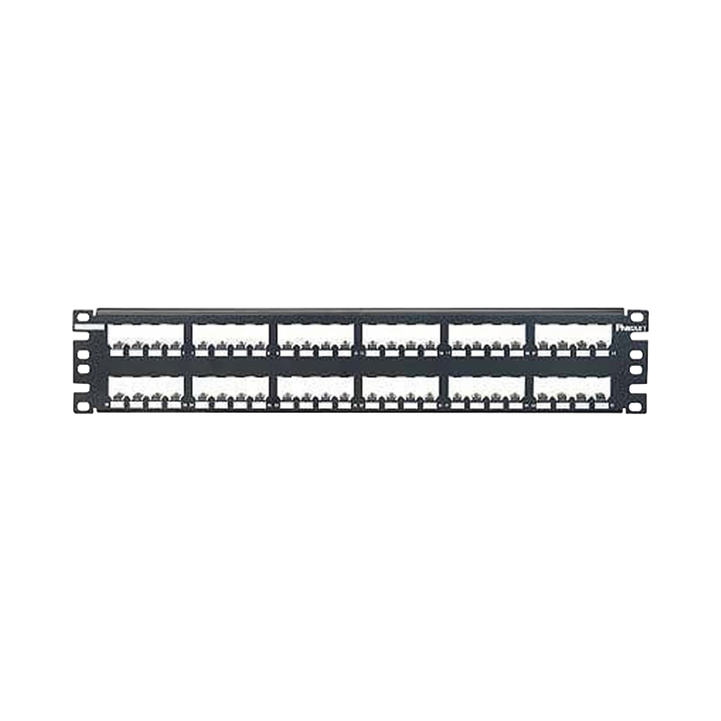 Panel de Parcheo Modular Mini-Com (Sin Conectores) Plano Totalmente Blindado de 48 puertos 2UR - SILYMX