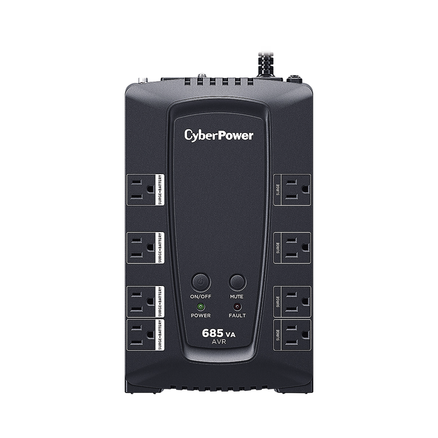 UPS de 685 VA/390 W Topología Línea Interactiva Entrada 120 Vca NEMA 5-15P Tipo Gabinete Compacto Con 8 Tomas NEMA 5-15R - SILYMX