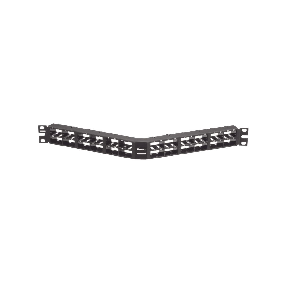 Panel De Parcheo Modular Mini-Com (Sin Conectores) Angulado Sin Blindaje Alta Densidad De 48 Puertos 1Ur - SILYMX