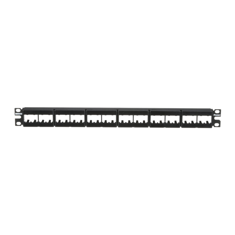 Panel De Parcheo Modular Mini-Com (Sin Conectores) Plano Sin Blindaje Con Etiqueta Y Cubierta De 24 Puertos 1Ur - SILYMX