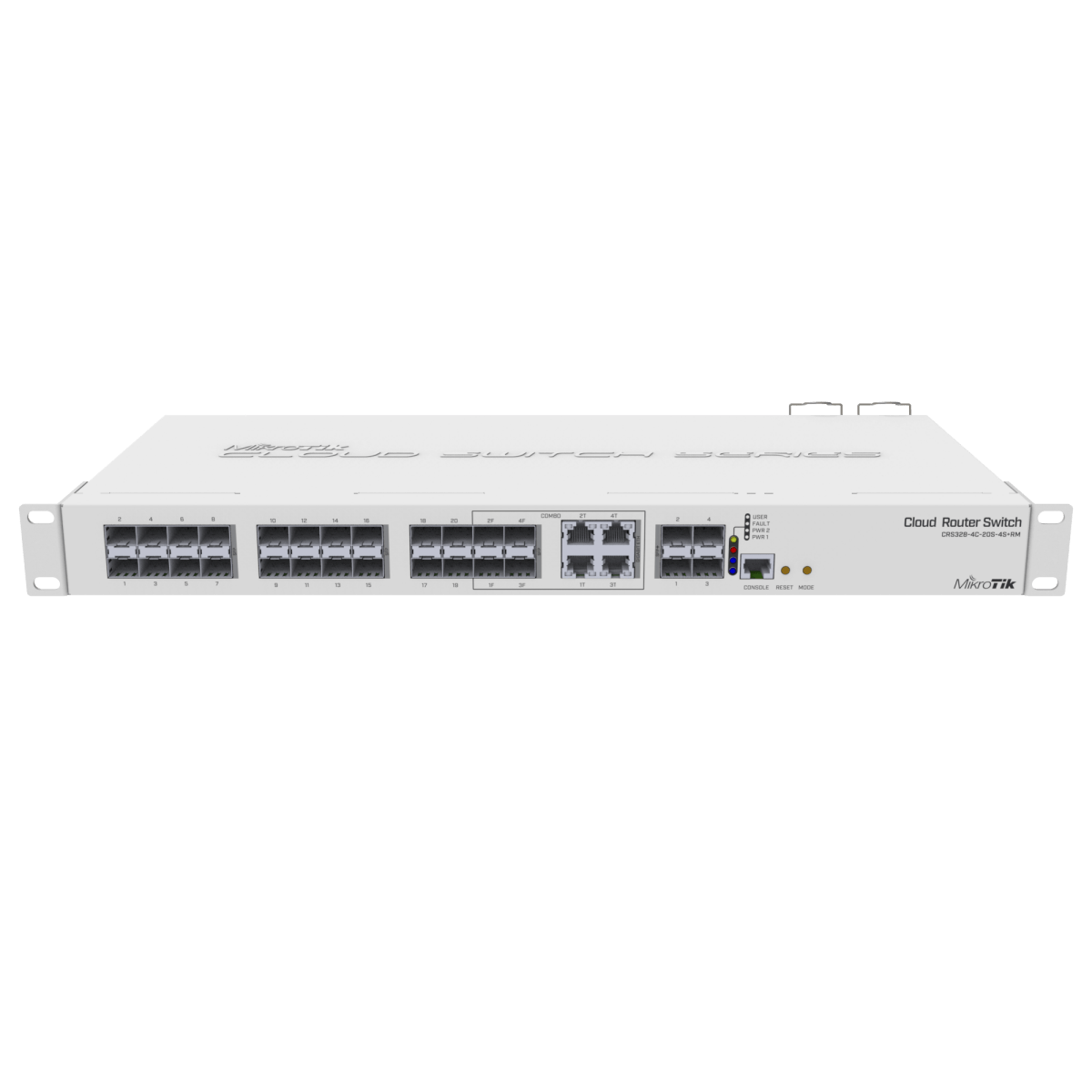 CRS328-24P-4S+RM - 24 port Gigabit Ethernet router/switch with four 10Gbps SFP+ - SILYMX