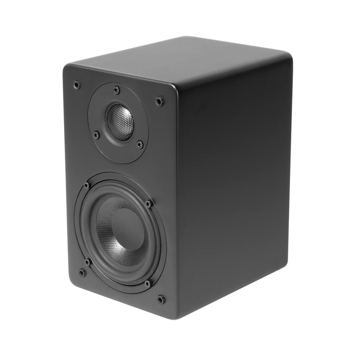 Altavoz de Estantería, Woofer de fibra de vidrio 4in, Tweeter de aluminio 1in, Acabado negro mate, 5-40 watts, 8ohms - SILYMX