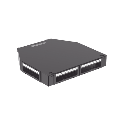 Punto de Consolidación de 24 Puertos Mini-Com Instalación en Piso o Pared Fabricado en Aluminio Color Negro - SILYMX