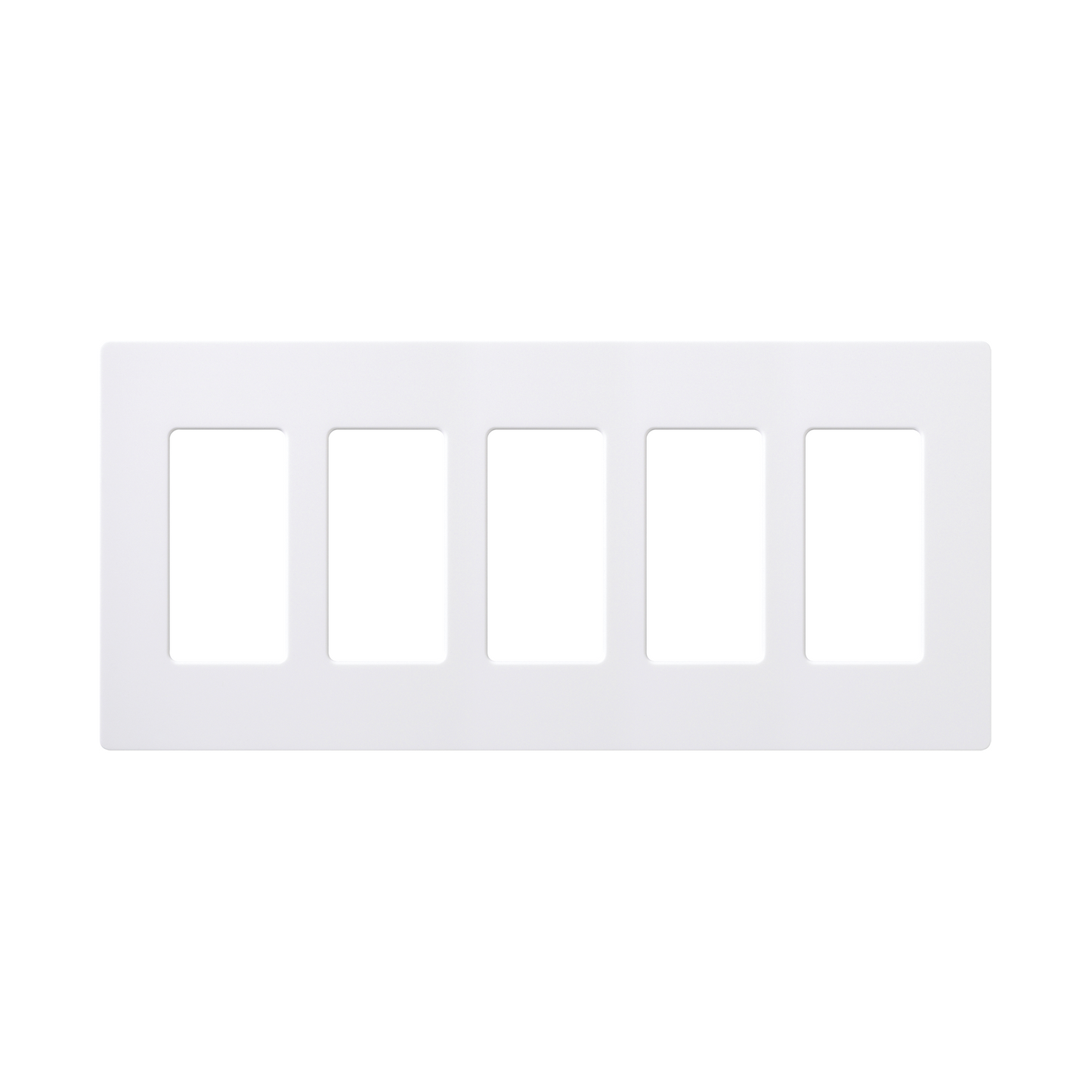 Placa de pared 5 espacios, para atenuador (dimmer), switch ó control remoto PICO inalámbrico - SILYMX