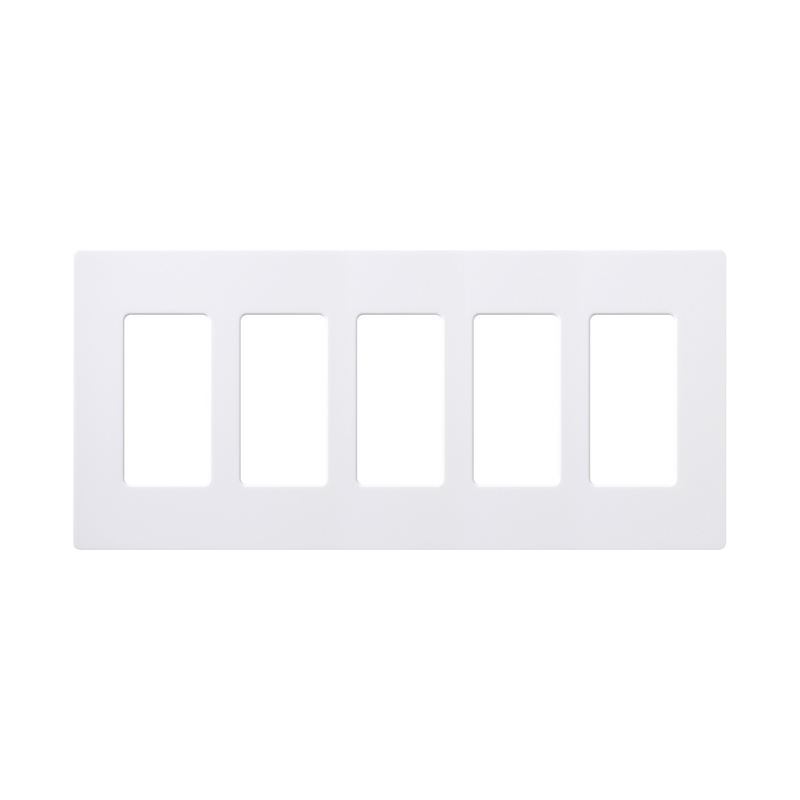 Placa de pared 5 espacios, para atenuador (dimmer), switch ó control remoto PICO inalámbrico - SILYMX