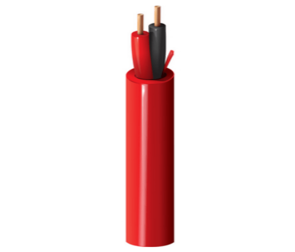 Bobina de alambre para alarma contra incendio Belden 2x16 AWG color rojo 305 Metros 5220UL 0021000 - SILYMX