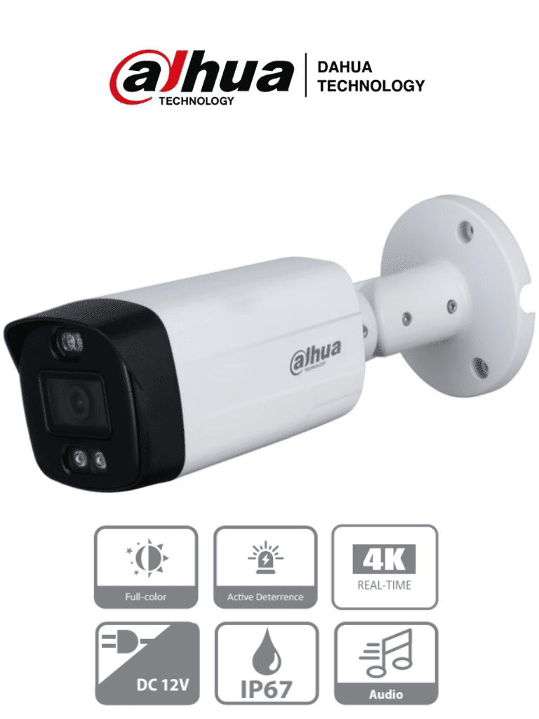 DAHUA HFW1200T-36- Camara Bullet HDCVI 1080p/ 90 Grados de Apertura/ Lente Fijo de 3.6mm/ IR 30 Mts/ IP67/ Metalica/ TVI AHD y CBVS/ - SILYMX