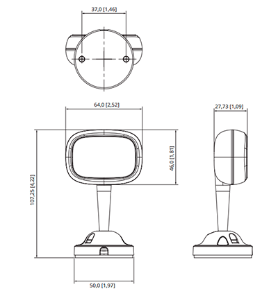 DAHUA DHI-DAE-CDM5110-CYN - Cámara para Monitoreo de Conductor/ Lente de 4mm/ IR de 3 Mts/ Para DVR movil/ Serie ADAS/ Con Inteligencia Artificial para Detectar Cansancio, Distracciones en el Conductor/ Uso Interior/ #ConducciónSegura - SILYMX