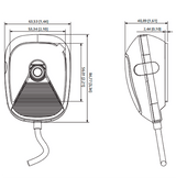 DAHUA DHI-DAE-CFM5210-CYN - Camara de Monitoreo Frontal para DVRs Moviles/ 2 Megapixeles/ Lente de 6 mm/ Funcion de Inteligencia Artificial y Asistencia al Conductor/ Serie ADAS/ IP54/ #ConducciónSegura - SILYMX