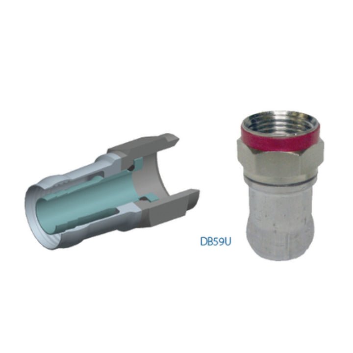 Belden Conector Coaxial F Macho Gris 25 Piezas DB59U-25 - SILYMX