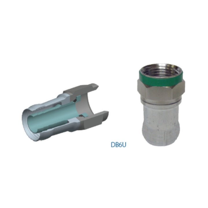 Belden Conector Coaxial F Macho Gris 25 Piezas DB6U-25 - SILYMX