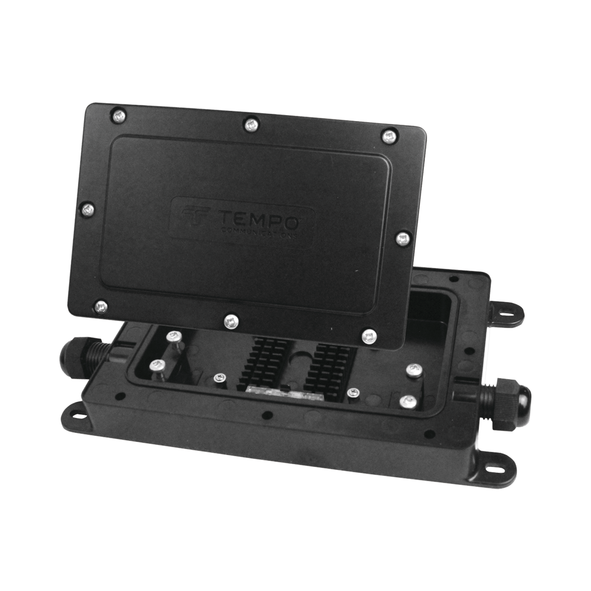 Cierre de Empalme Interior/Exterior para 12 fusiones, IP68, 2 puertos en línea - SILYMX