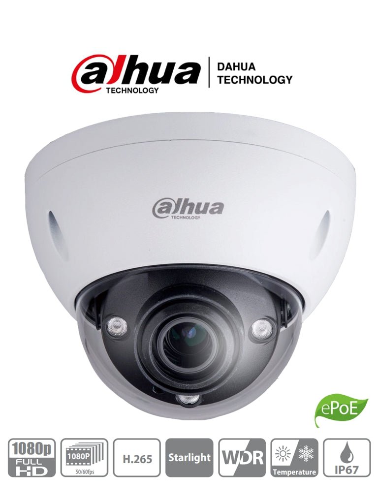 DAHUA IPC-HDBW5231EN-ZE-HDMI - Cámara IP Domo Antivandálica Resolución de 2 MP/ Lente Mot. 2.7 a 13.5mm/ ? 101°-31°/ IR 50 mts/ IA WizMind/ Det. Facial/ Prot. Perimetral/ Starlight/ ePoE/ WDR/ H.265/ IP67/ IK10/ E&S Alarma/ E&S Audio/ Salida HDMI - SILYMX