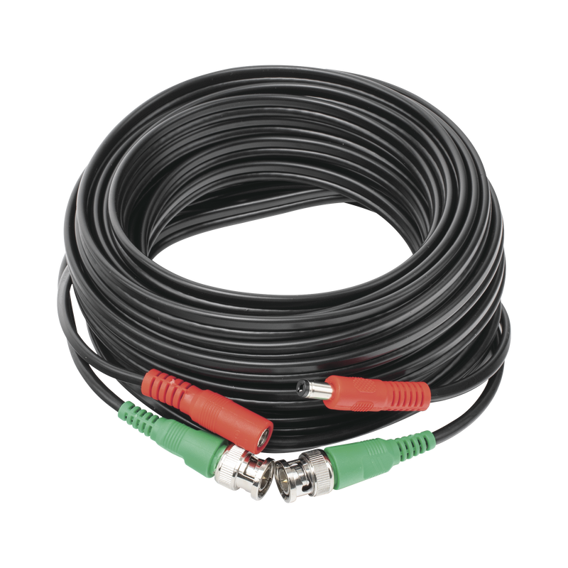 Cable Coaxial Armado con Conector BNC (Video) y Alimentación / Longitud de 10 mts / Optimizado para Cámaras 4K / Uso en Interior. - SILYMX