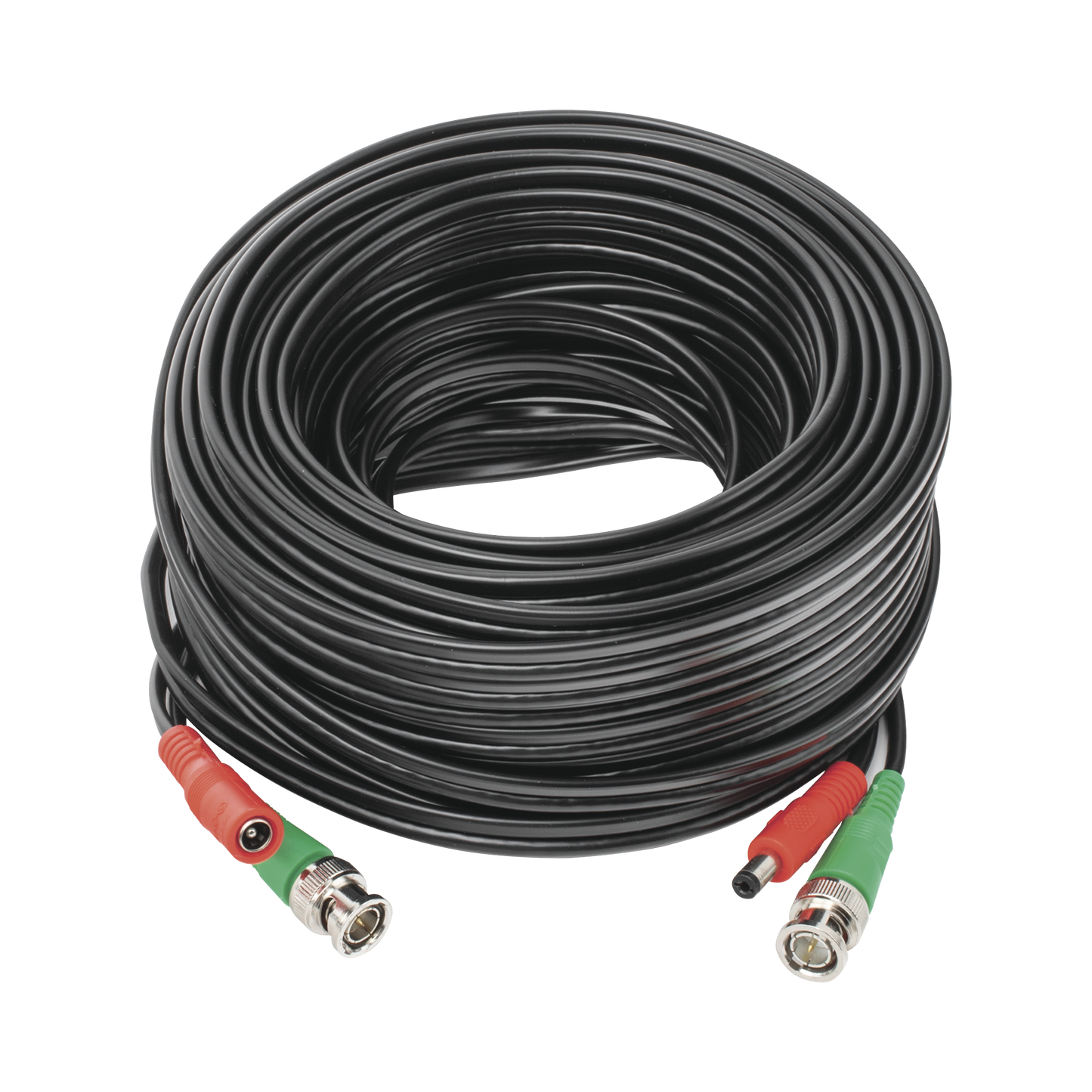 Cable Coaxial Armado de 20 Metros para Video y Energía / Optimizado para Cámaras 4K / Conector BNC (Video) y PLUG de Alimentación (Siamés) / Uso interior / Cable de Video 100% Cobre de Alta Pureza . - SILYMX