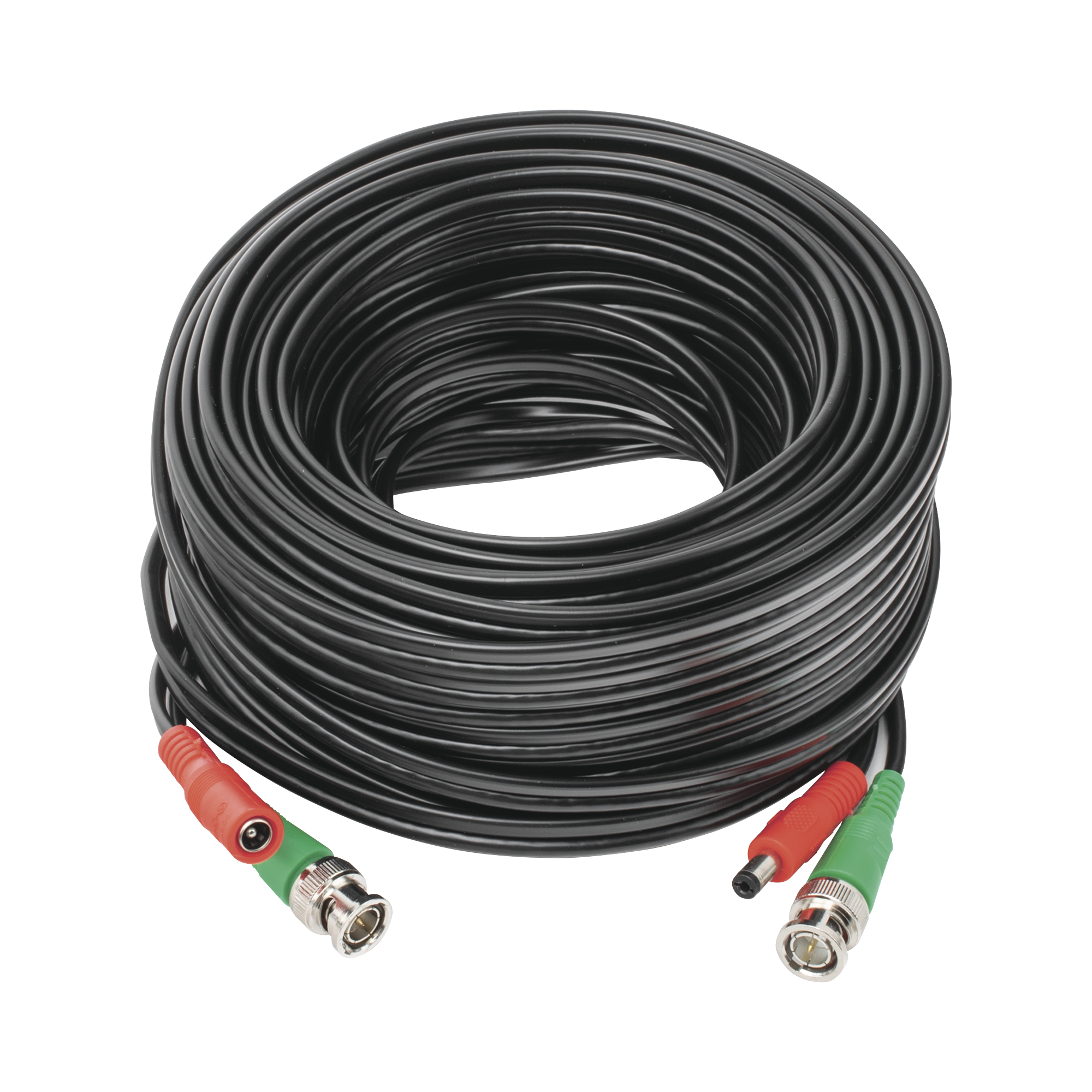 Cable Coaxial Armado de 20 Metros para Video y Energía / Optimizado para Cámaras 4K / Conector BNC (Video) y PLUG de Alimentación (Siamés) / Uso interior / Cable de Video 100% Cobre de Alta Pureza . - SILYMX