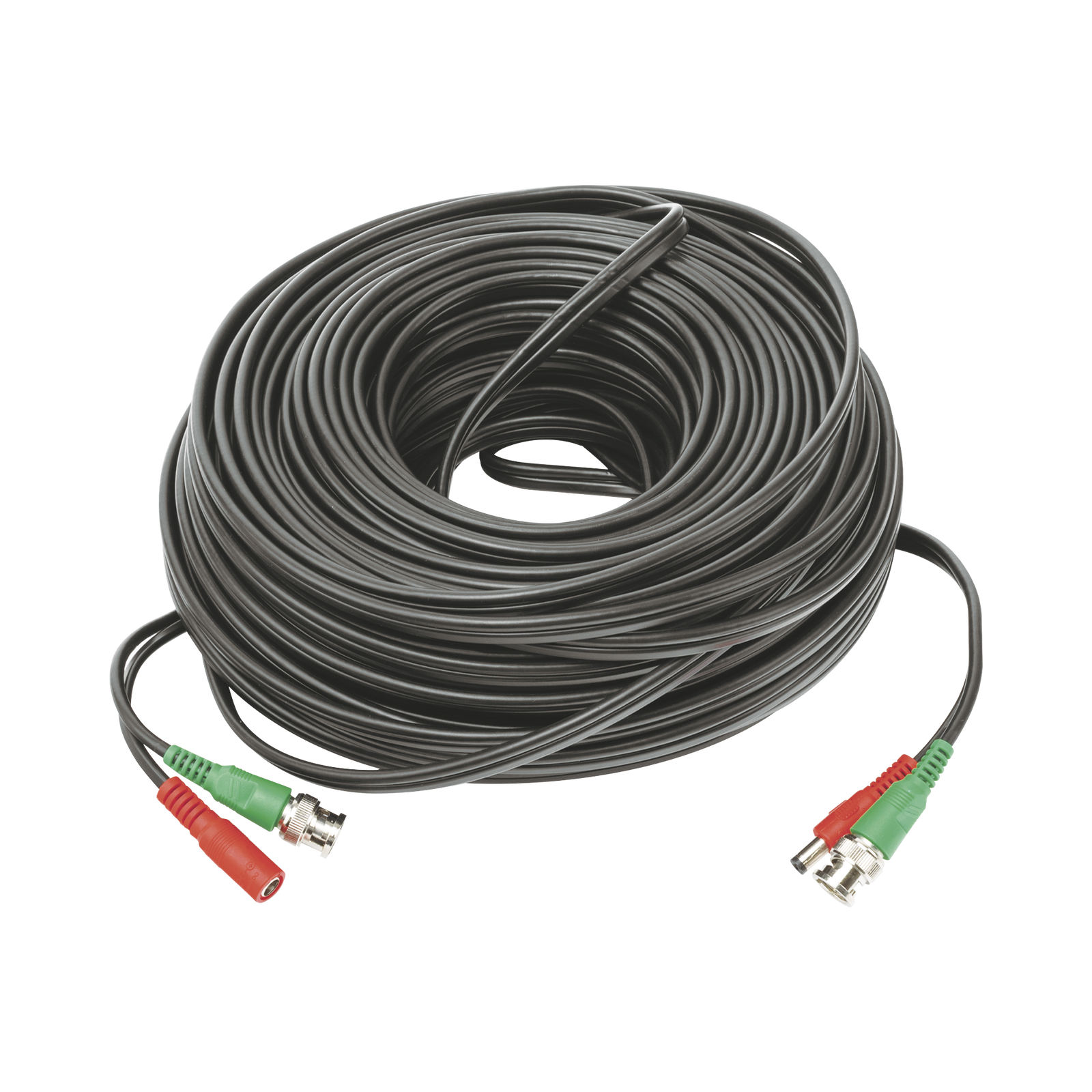 Cable Coaxial Armado de 50 Metros para Video y Energía / Optimizado para Cámaras 4K / Conector BNC (Video) y PLUG de Alimentación (Siamés) / Uso interior / Cable de Video 100% Cobre de Alta Pureza. - SILYMX