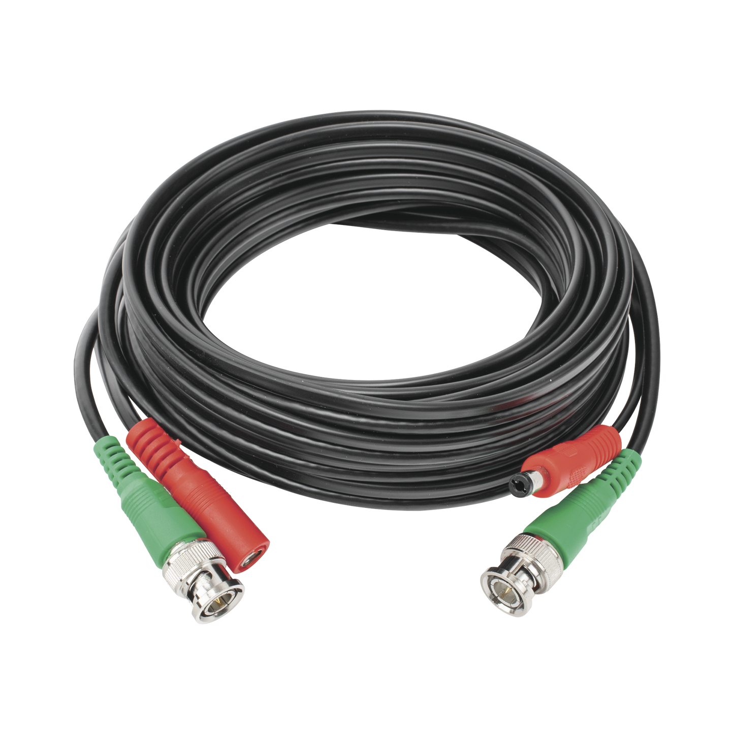 Cable Coaxial Armado con Conector BNC (Video) y Alimentación / Longitud de 5 mts /, Optimizado para Cámaras 4K / Uso en Interior - SILYMX