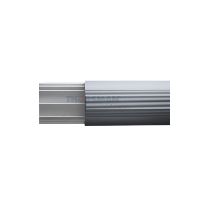 Ducto de media caña, base de PVC y tapa de aluminio 2.5 m de largo (8802-80300) - SILYMX