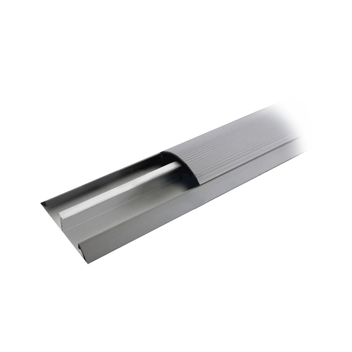 Ducto de media caña de aluminio, tramo de 2.5m de largo (8801-80300) - SILYMX