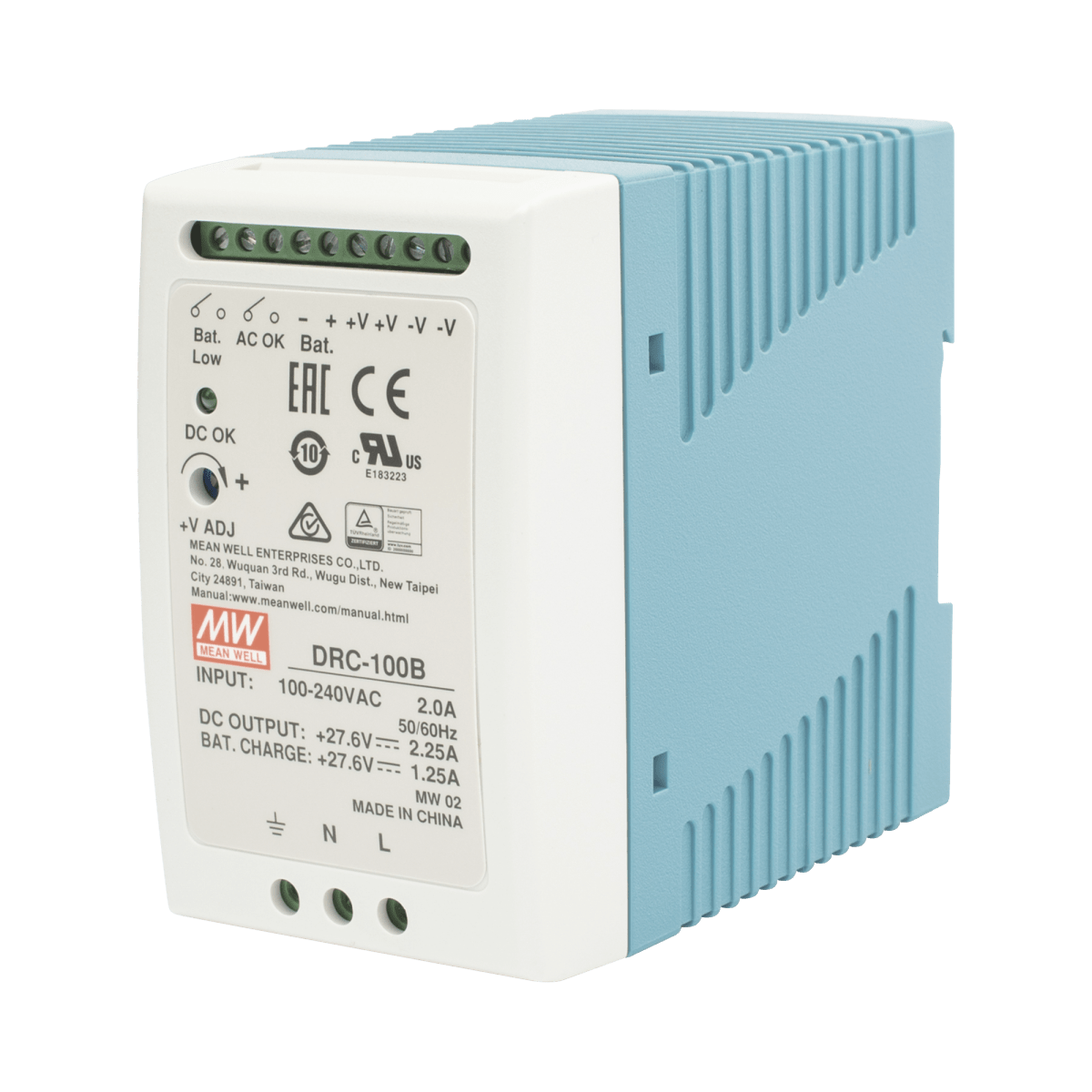 Fuente de poder Riel Din 24V, 100W con Cargador de Bateria - SILYMX