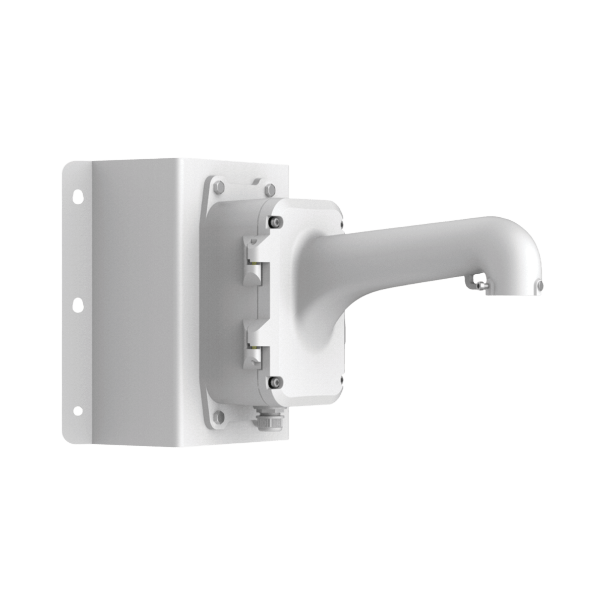 Montaje De Esquina Con Caja De Conexión Para Domos Ptz Epcom Y Hikvision / Fabricado Con Aleación De Aluminio Y Acero - SILYMX