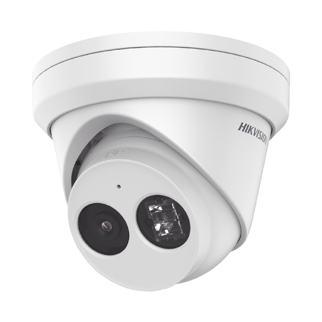 Cámara Hikvision Turret IP 6 Megapixel Lente 2.8 mm 30 mts IR EXIR Exterior IP66 PoE Videoanaliticos Micrófono Integrado Metal DS-2CD2363G2-I(U)