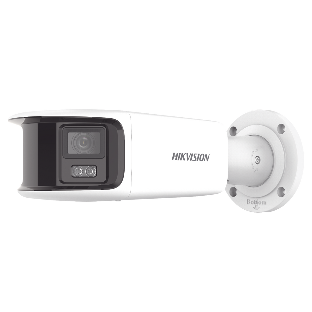 [ PROTECCIÓN ACTIVA ] Bala IP Panorámica 8 Megapixel / 180° / Lente 4 mm / Imagen a Color 24/7 / PoE / WDR 130° / IP67 / ACUSENSE / Protección Activa (Luz Estroboscópica y Alarma Audible) / 40 mts Luz Blanca / MicroSD