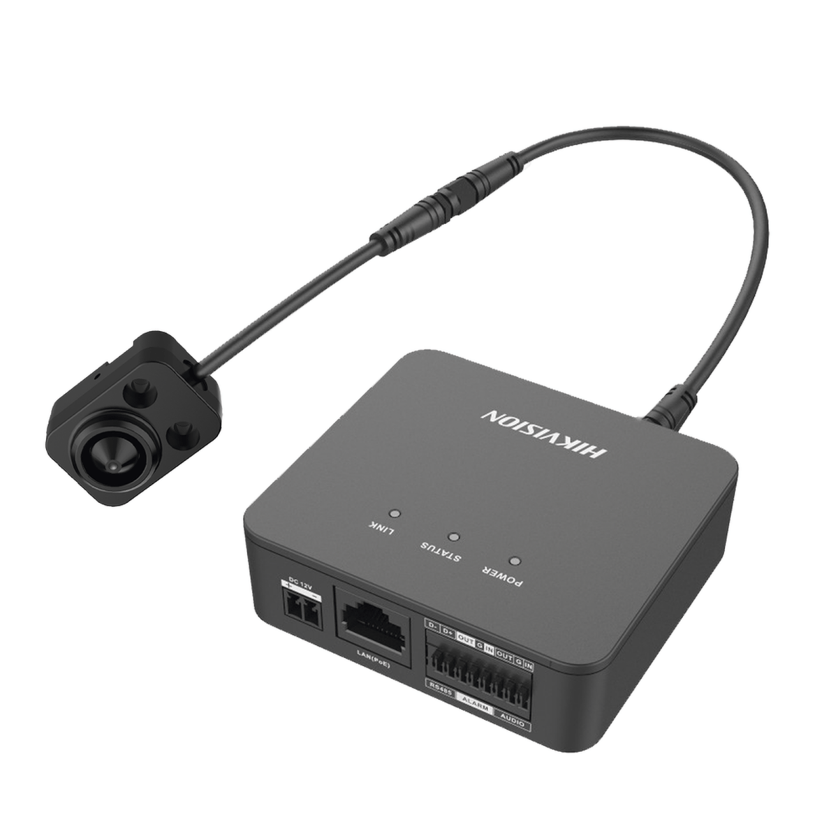 Pinhole IP 2 Megapixel Lente 3.7 mm 2 Mts Cable PoE Ideal para Cajeros Automáticos ATM WDR Micro SD Cámara Tipo Block DS-2CD6425G1-20 - SILYMX