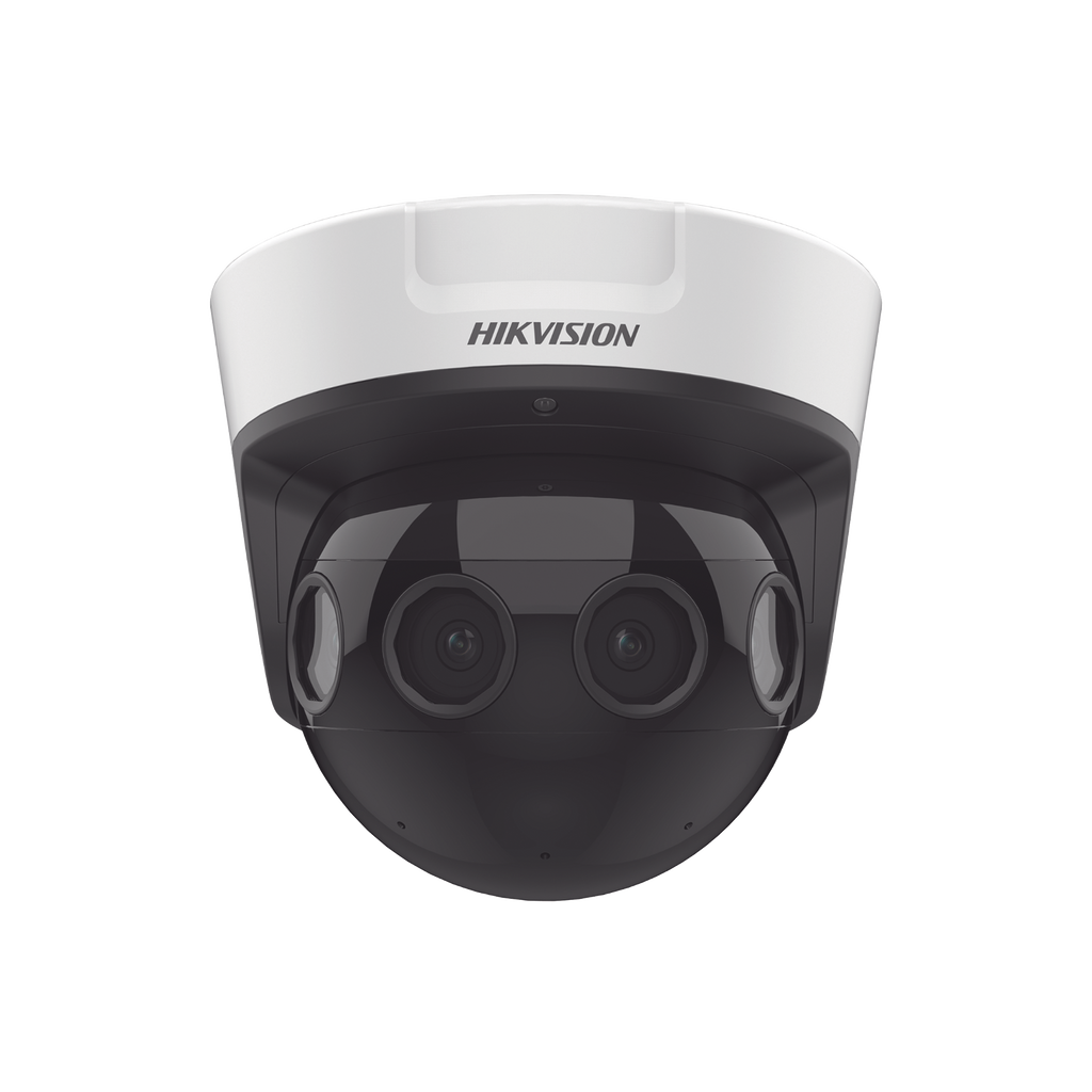 PanoVu Series / Vista Panorámica 180° / 8 Megapixel en Total / 4 Lentes 2.8 mm (2 Megapixel) / 20 mts IR EXIR / Exterior IP67 / IK10 / 12 Vcc / PoE+ / MicroSD