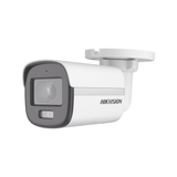 Cámara Bala Hikvision TURBOHD 3K (5MP) Lente 2.8 mm Micrófono Integrado Imagen a Color 24/7 Luz Blanca 20m Exterior IP67 DS-2CE10KF0T-FS - SILYMX