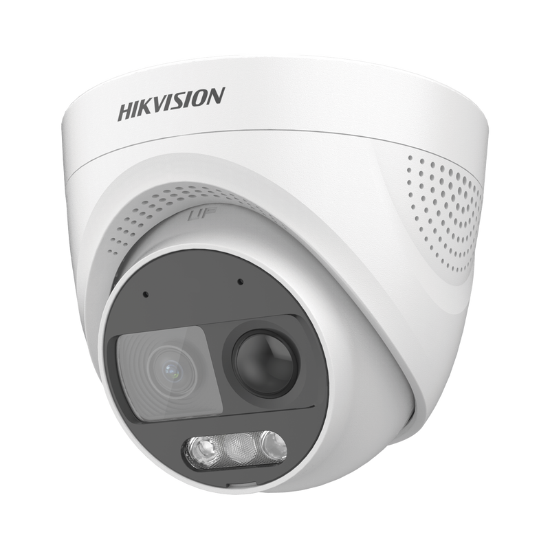 Cámara Turret TURBOHD 2 Megapixeles (1080p) / Imagen a color 24/7 / Lente 2.8 mm / Luz Blanca 20 mts / Exterior IP67 / WDR 130dB / Sensor PIR - SILYMX
