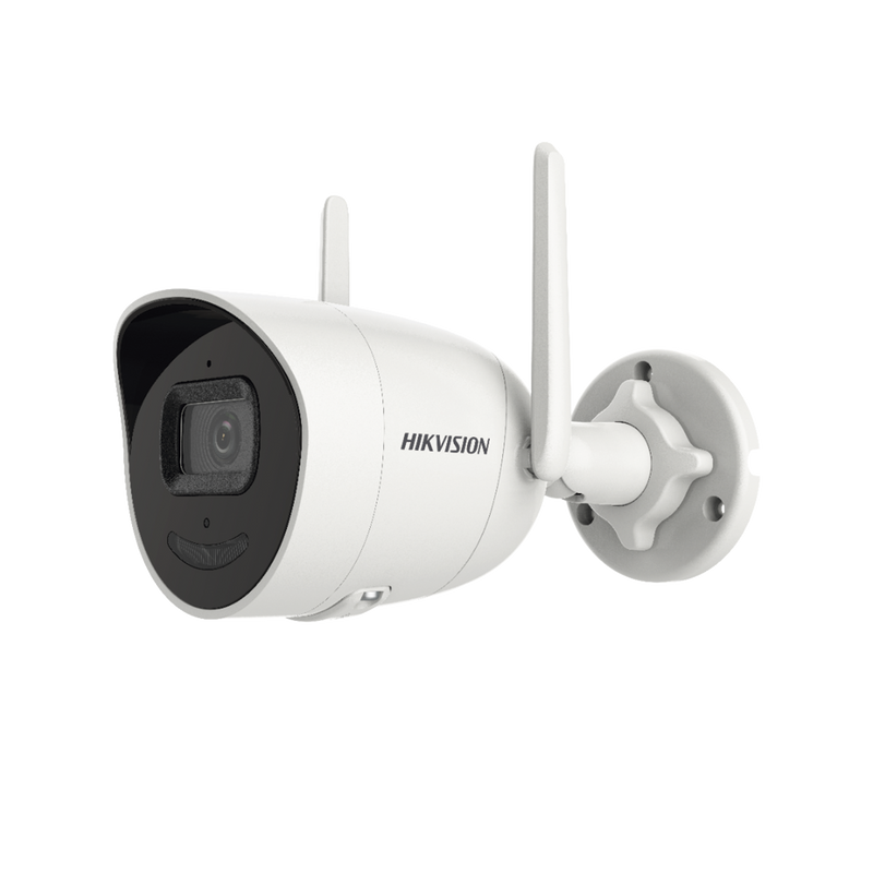 Cámara Bala IP 4 Megapixel Lente 2.8 mm 30 mts IR Exterior IP66 Wi-Fi WDR 120 dB H.265 Micrófono y Bocina Interconstruido MicroSD DS-2CV2041G2-IDW(E) - SILYMX