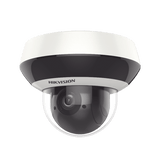 Cámara Mini Domo PTZ IP 4 Megapixel 4X Zoom H.265+ 20 mts IR EXIR WDR PoE IK10 Exterior IP66 DarkFighter Micrófono Integrado Micro SD - SILYMX
