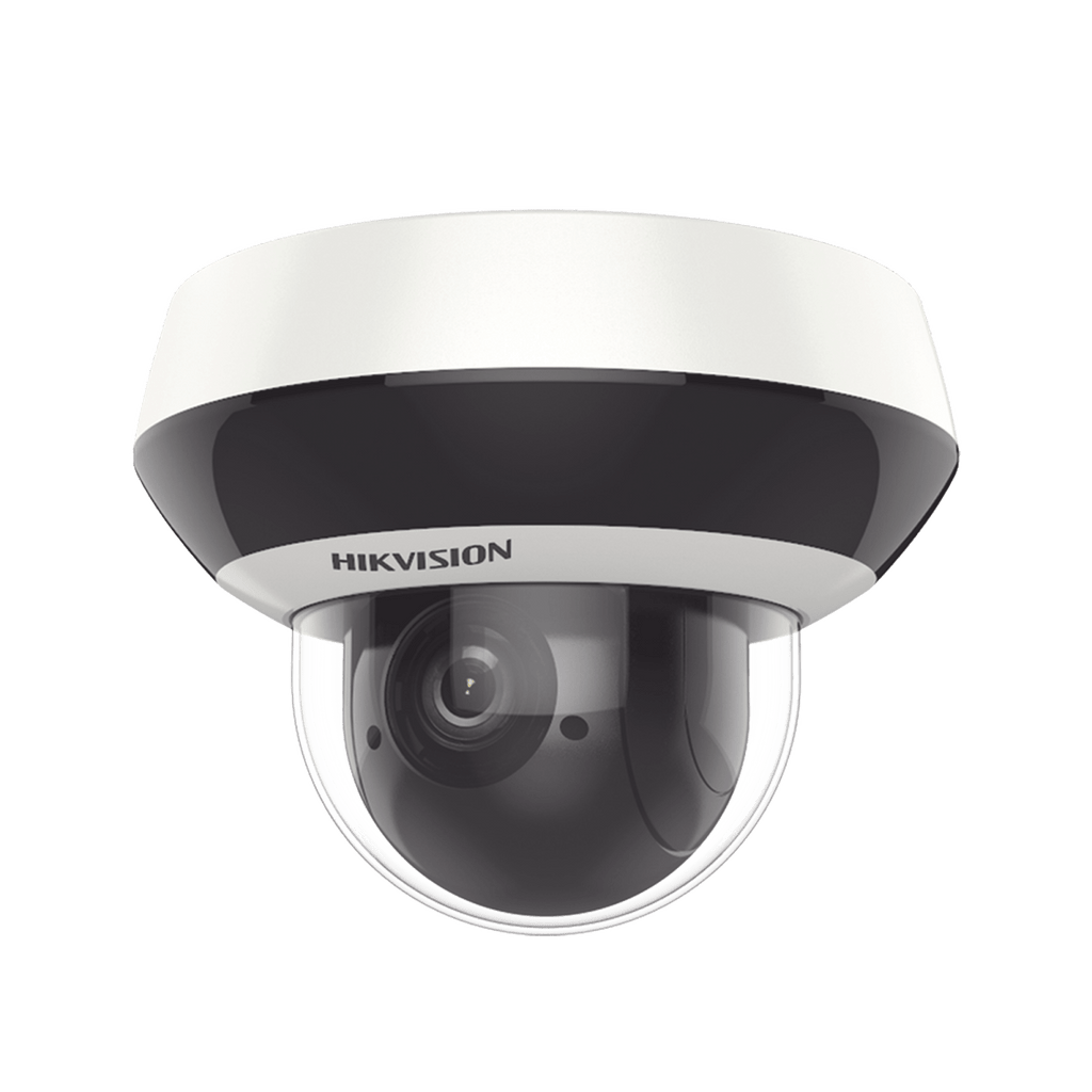 Cámara Mini Domo PTZ IP 4 Megapixel 4X Zoom H.265+ 20 mts IR EXIR WDR PoE IK10 Exterior IP66 DarkFighter Micrófono Integrado Micro SD - SILYMX