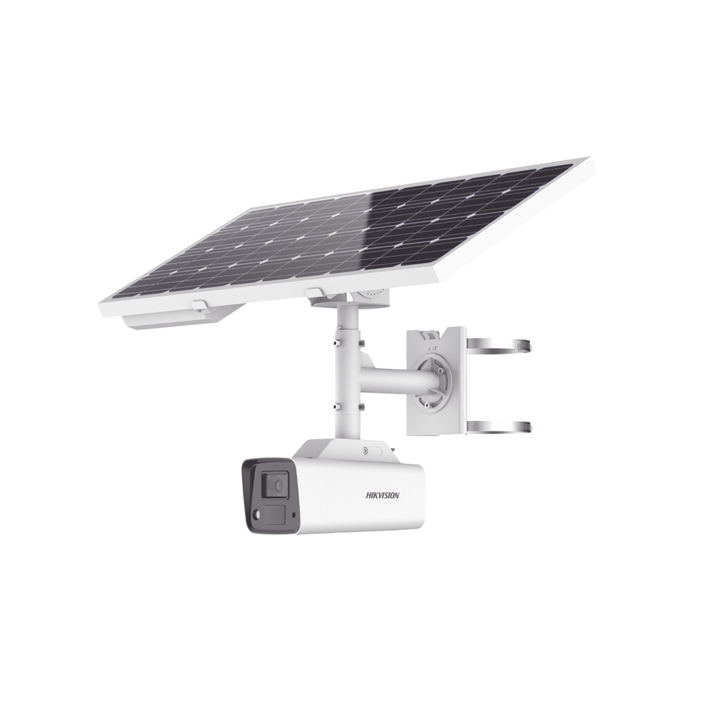 Kit Solar IP All in One / Cámara Bala ColorVu 4 Megapixel / Lente 4mm / Panel Solar / Batería de Respaldo de Litio 23.2Ah (Hasta 24 Días) / Conexión 4G / Accesorios de Instalación