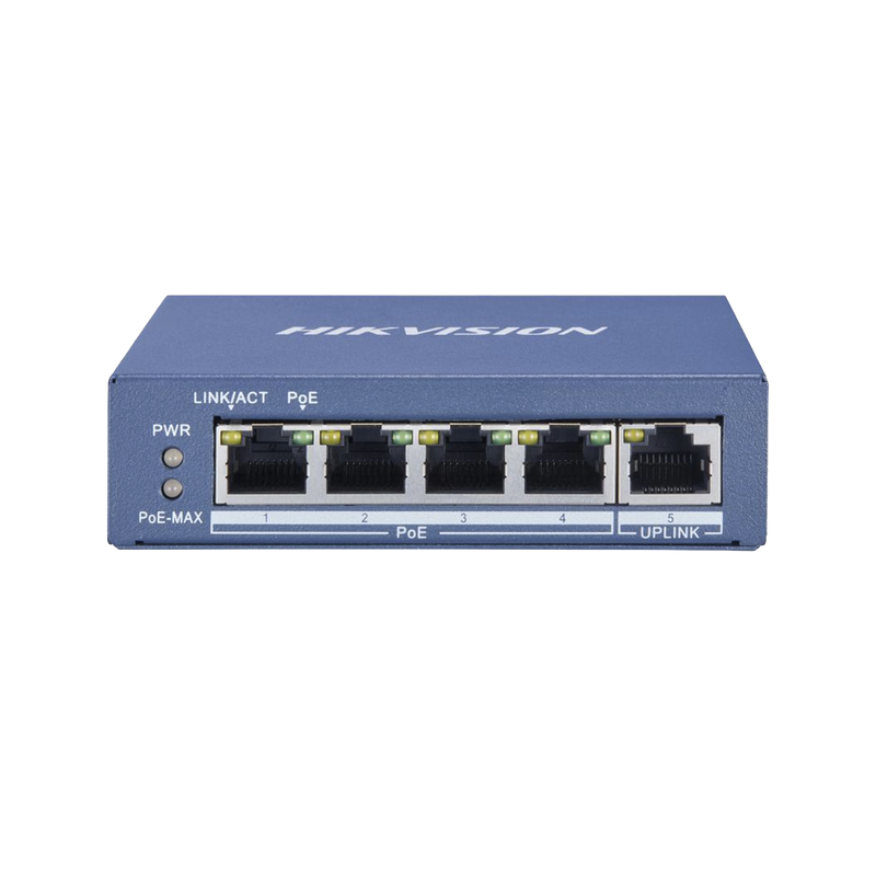 Switch Gigabit Poe+ / No Administrable / 4 Puertos 10/100/1000 Mbps Poe+ / 1 Puerto 10/100/1000 Mbps Uplink / 35 W - SILYMX